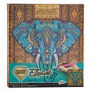 Leinwand-Diamantmalerei Elefant, 30x30cm