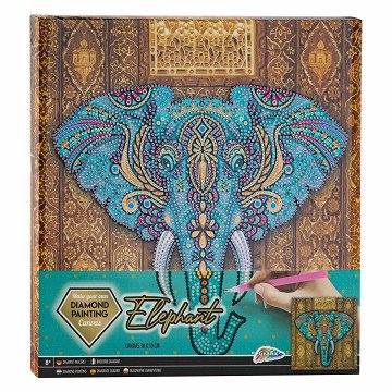 Leinwand-Diamantmalerei Elefant, 30x30cm