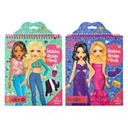 Besties Fashion Design Coloring and Sticker Book with Stencils