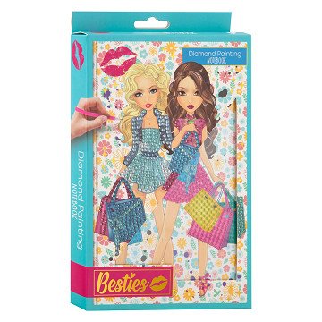 Besties Diamond Painting Notizbuch – Blau