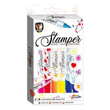 Stamp markers, 6 pcs.