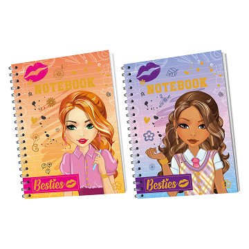 Besties Notebook A6, 60 Lined Sheets