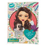 Besties Luxury Coloring Book with Foil A4