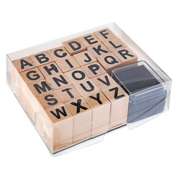 Wooden Stamp Set - Alphabet, 27 pcs.