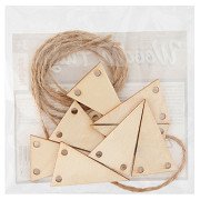 Dekorieren Sie Ihre Holz-Mini-Wimpelkette