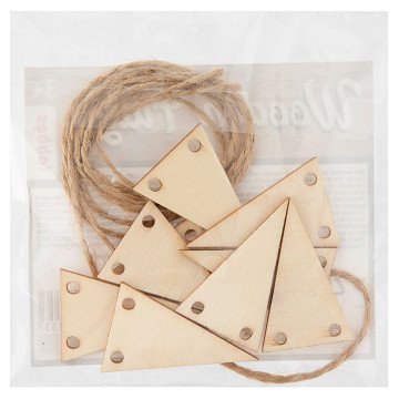 Dekorieren Sie Ihre Holz-Mini-Wimpelkette