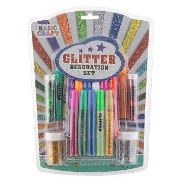 Glitter Decoratieset, 17dlg.