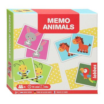 Lobbes Memo Dieren Jumbo, 30dlg.