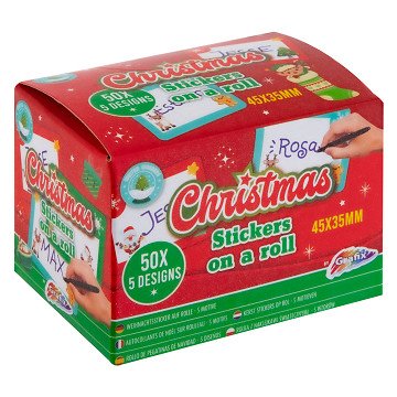 Name stickers Christmas, 50 pcs.