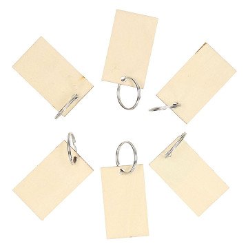 Lobbes Wooden Keychains, 6 pcs.