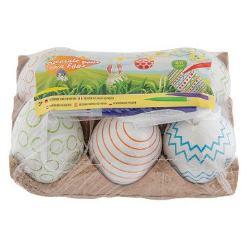 Ostereier bemalen mit Markern, 6-tlg.