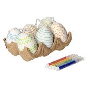 Coloring Easter Eggs with Markers, 6 pcs.