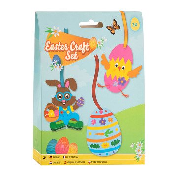 Oster-Aufhänger-Bastelset – Hase, Küken und Ei