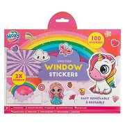 Window stickers with 2 Sticker Scenes - Unicorn, 100 pcs.