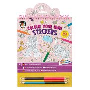 Color your Own Stickers with Colored Pencils - Fantasy World, 250 pcs.