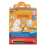 Color Your Own Stickers with Crayons Animals, 250 pcs.