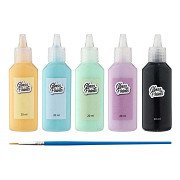 Glass Paint with Brush, 5x22ml