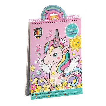 Color and Sticker Book Unicorn