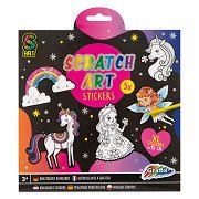 Scratch Art Stickers - Fantasy World, 6 pcs.
