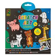 Scratch Art Sticker - Tiere, 6 Stk.