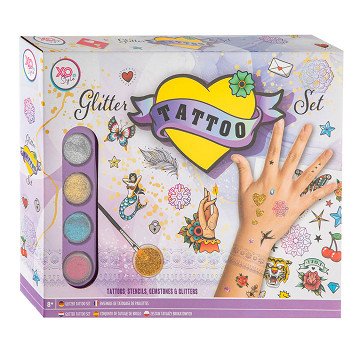 Glitter Tattoo Set, 19pcs.