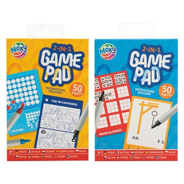 2in1 Spieleblock A6, 50 Blatt
