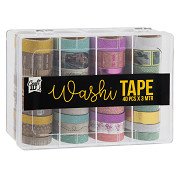 Washi tape in storage container, 40 pcs.