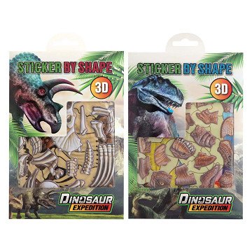 Dino-Aufkleber auf Form