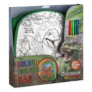 Dino Kleur je eigen Tas met Stiften
