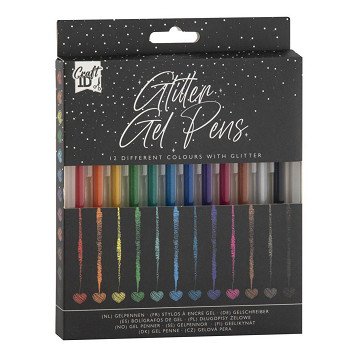 Gel pens Glitter, 12 pcs.