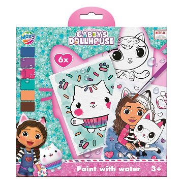 Malen mit Wasser Gabby's Dollhouse, 7 Teile.