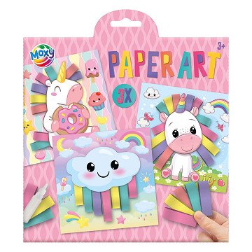 Papierkunst-Kunsthandwerk in Rosa, 3er-Set