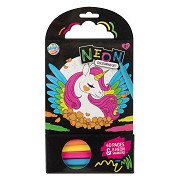 Malbuch Einhorn mit 5 Neonmarkern, 40 Blatt