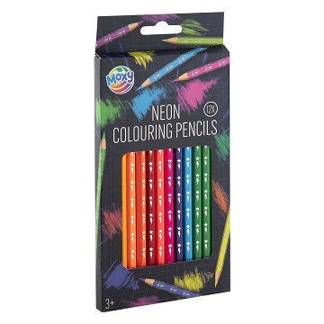 Neon Colored Pencils, 12 pcs.