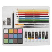 Watercolor Art Paint and Drawing Set, 34 pcs.