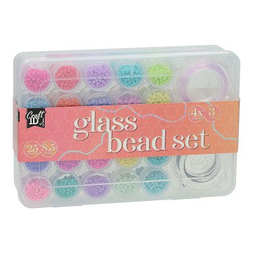 Glass beads, 25 colors