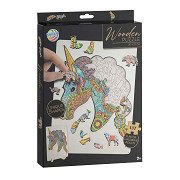 Wooden Jigsaw Puzzle Unicorn, 137pcs.