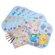 Decorate your own Easter Placemats, 6 pcs. (incl. pencils & stickers)