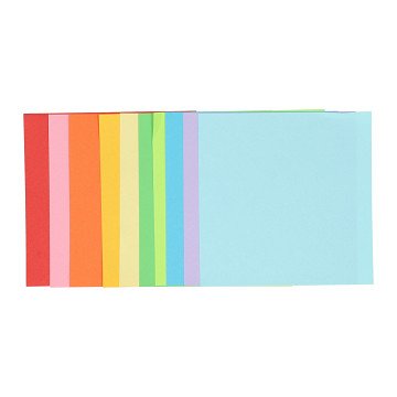 Vouwblaadjes 15x15cm, 120 Vellen 10 Kleuren