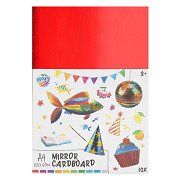 Mirror cardboard A4, 10 sheets 10 colours