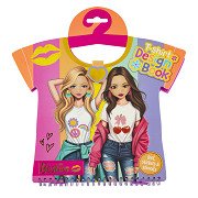 T-Shirt-Designbuch für beste Freundinnen mit Stickern und Vorlagen