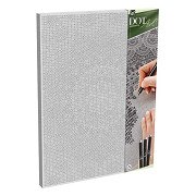 Dotted art on canvas Mandela - 40 x 30 cm - incl. fineliners