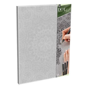 Dotted art on canvas Mandela - 40 x 30 cm - incl. fineliners