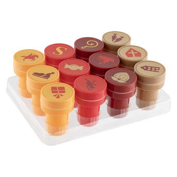 Sinterklaas Self-Inking Stamps - 12 pcs.
