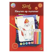 Sinterklaas Malen nach Zahlen mit 6 Stiften