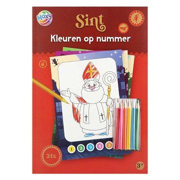 Sinterklaas Malen nach Zahlen mit 6 Stiften