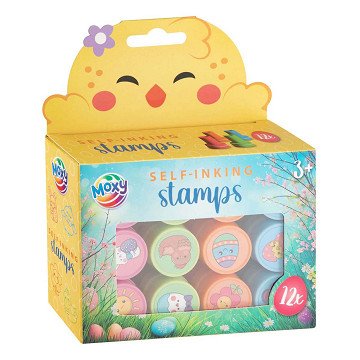 Selbstfärbende Stempeln Ostern - 12 Stück.