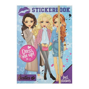 Besties Dress Me Up Sticker Book Neon A4 - 10 Sheets