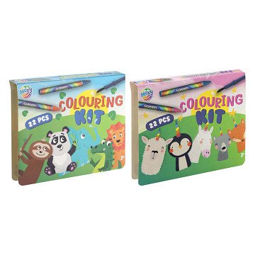 Kleiner Farb- und Lackkoffer, 22 Stück.