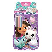 Gabby's Dollhouse Shaped Coloring Book - 20 Sheets